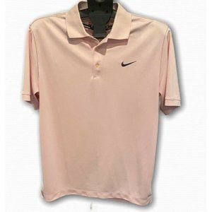 Nike Golf Dri Fit Mens Polo Shirt Pink Short L